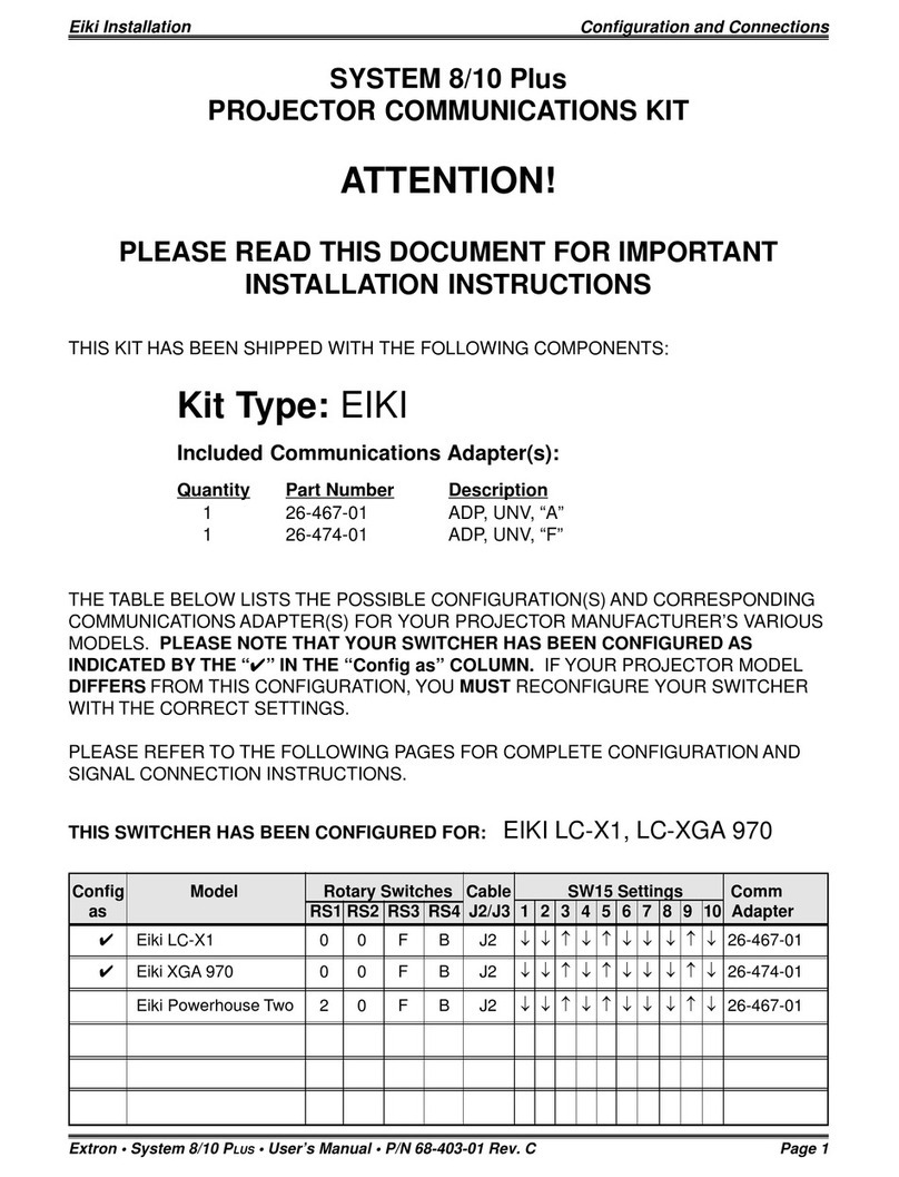 Extron electronics System 8 Plus User manual