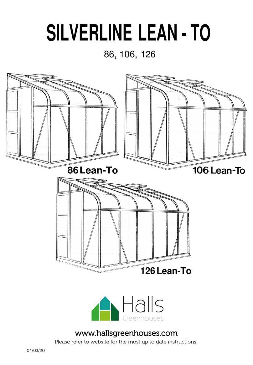 Halls SILVERLINE 86 LEAN TO User manual