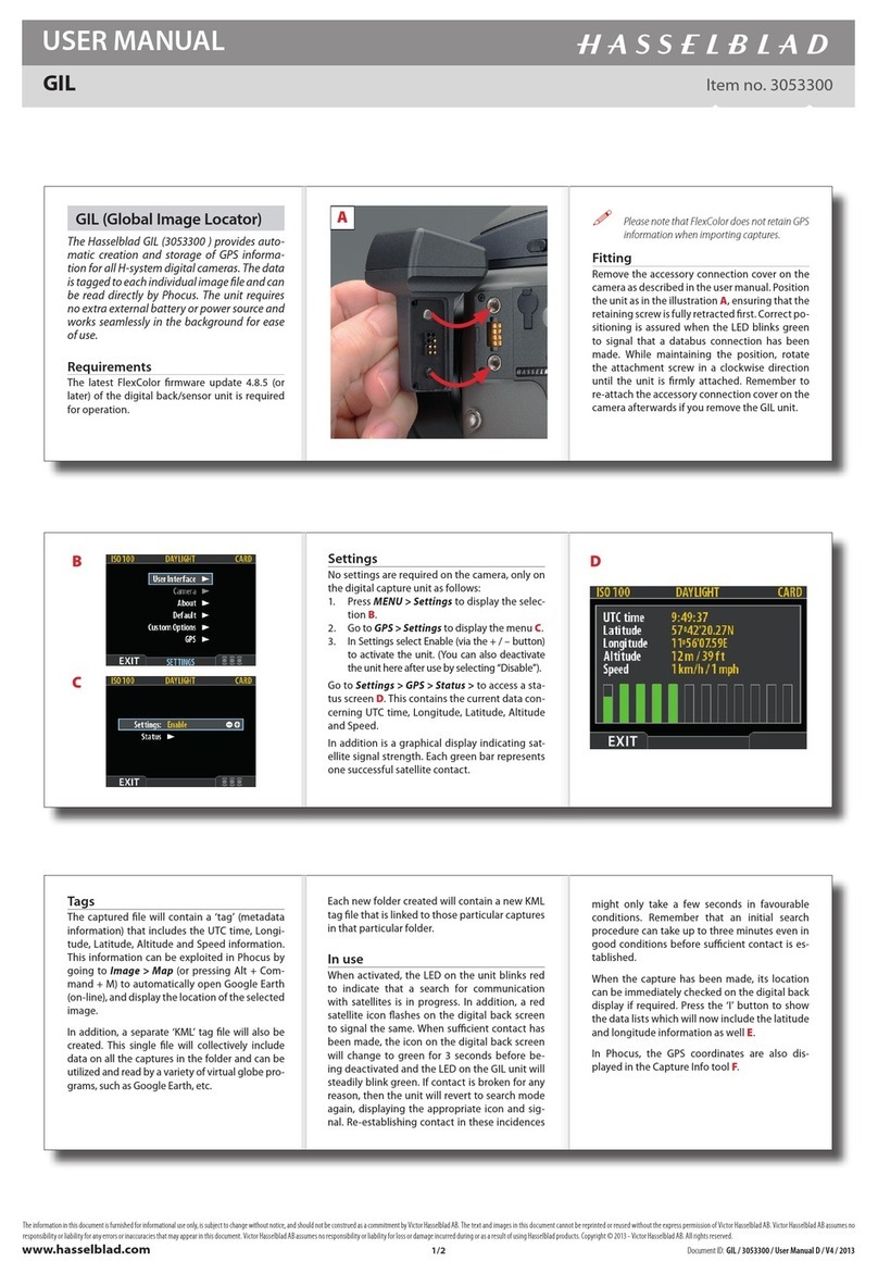 Hasselblad GIL user manual Hasselblad GIL user manual