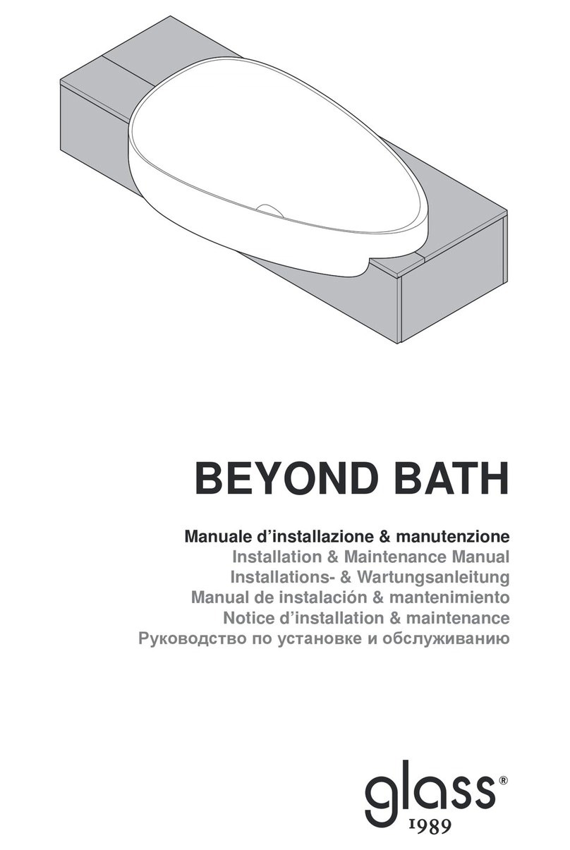 glass 1989 BEYOND BATH Installation & maintenance manual