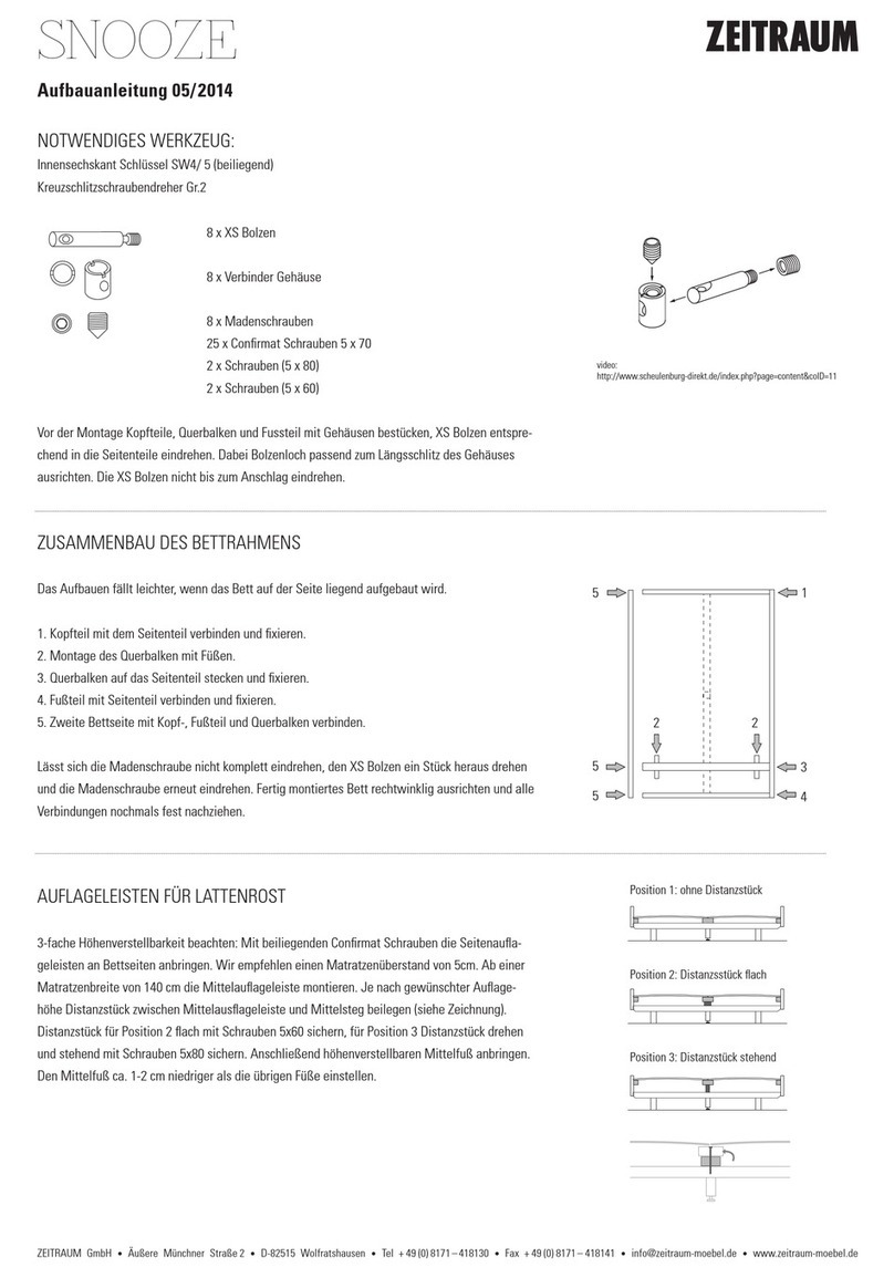 ZEITRAUM SNOOZE Assembly instructions ZEITRAUM SNOOZE Assembly instructions