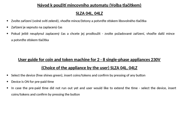 Sanela SLZA 04L User manual