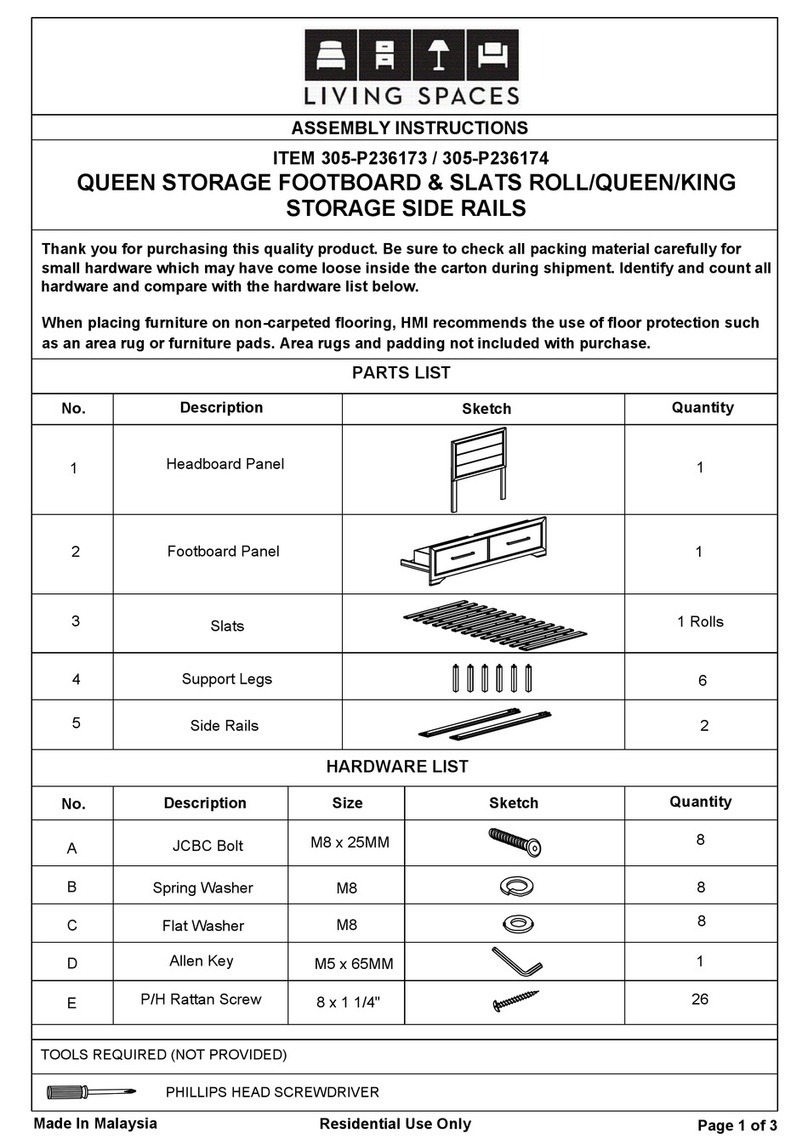 Living Spaces 305-P236173 User manual Living Spaces 305-P236173 User manual