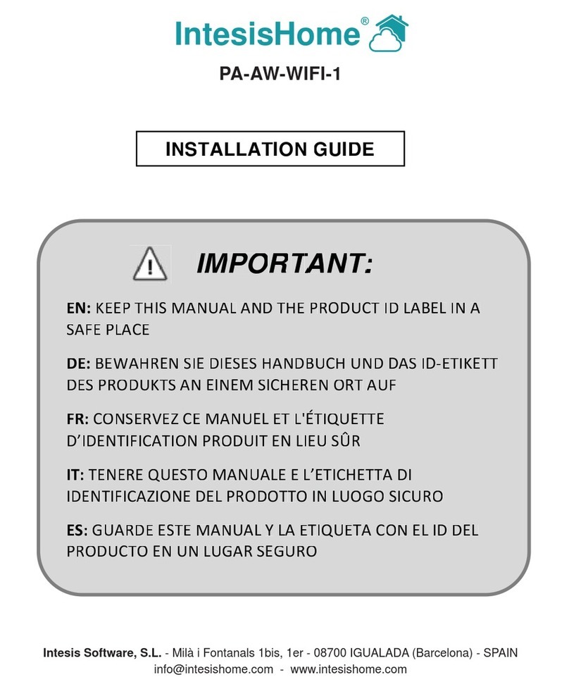 IntesisHome PA-AW-WIFI-1 installation guide