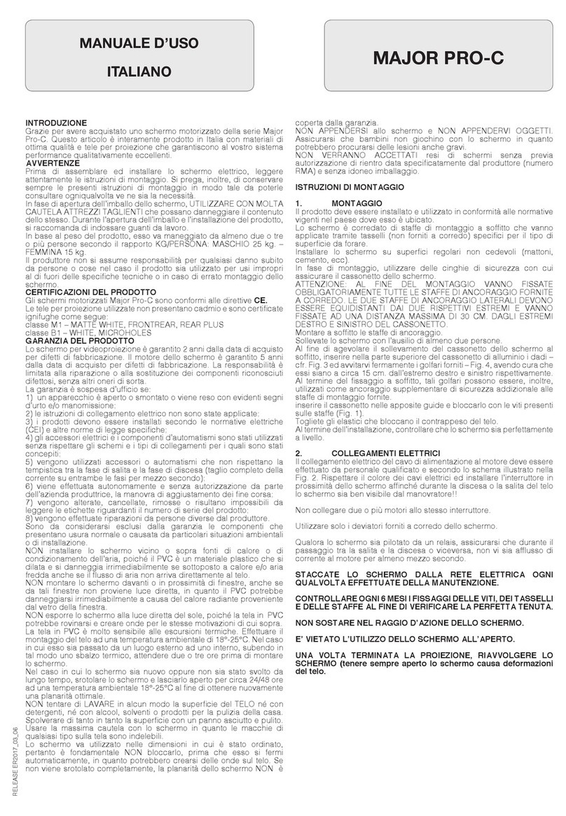 Screen Int MAJOR PRO-C installation manual