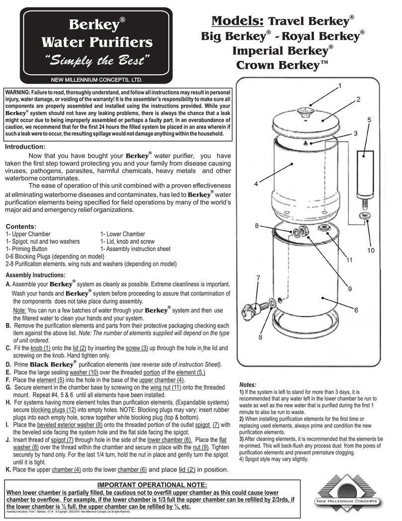 NEW MILLENIUM CONCEPTS Travel Berkley manual