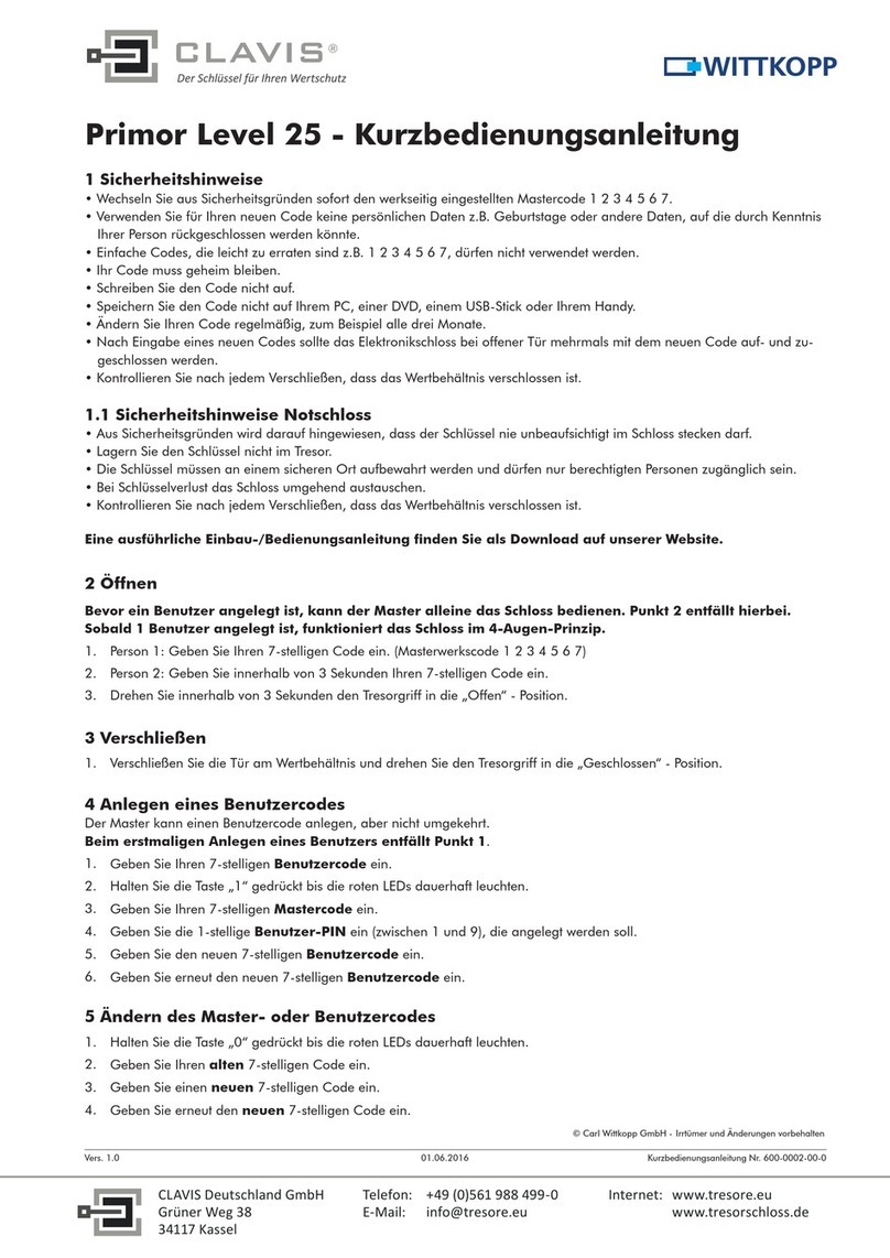 Clavis WITTKOPP Primor Level 25 quick start