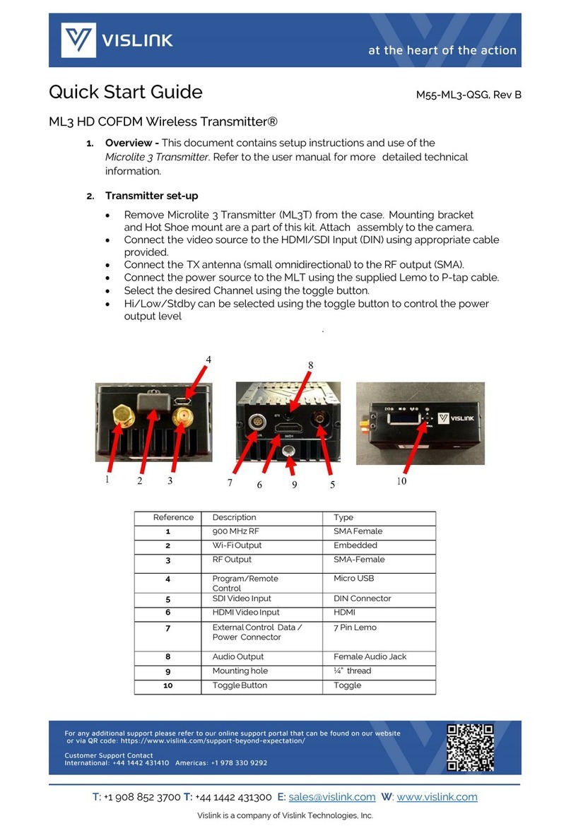 Vislink M55-ML3-QSG quick start guide
