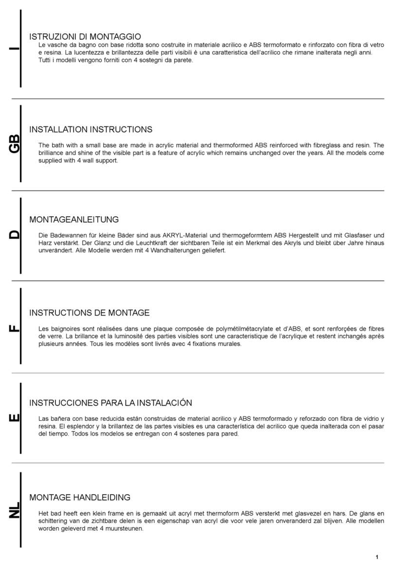 glass 1989 Astor 160x71-42 installation instructions