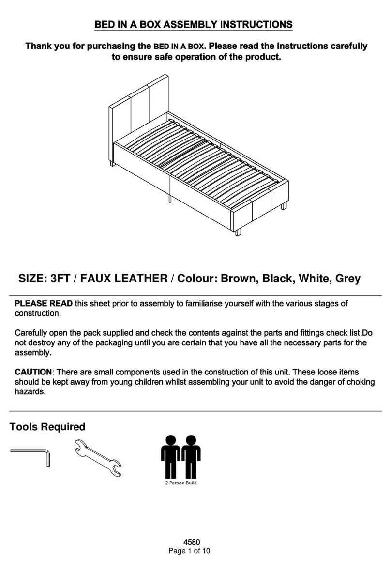 BIG FURNITURE WAREHOUSE BED IN A BOX Assembly instructions