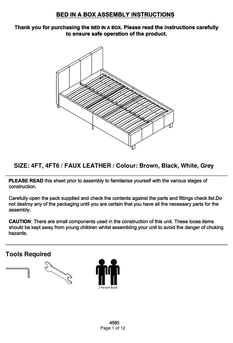 BIG FURNITURE WAREHOUSE BED IN A BOX Assembly instructions BIG FURNITURE WAREHOUSE BED IN A BOX Assembly instructions