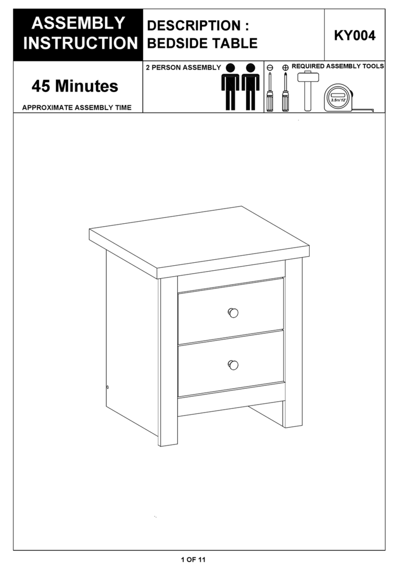 BIG FURNITURE WAREHOUSE Dorset KY004 User manual BIG FURNITURE WAREHOUSE Dorset KY004 User manual