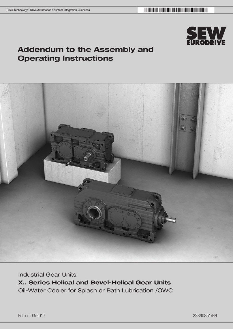 SEW-Eurodrive X Series Addendum to the Assembly and Operating Instructions