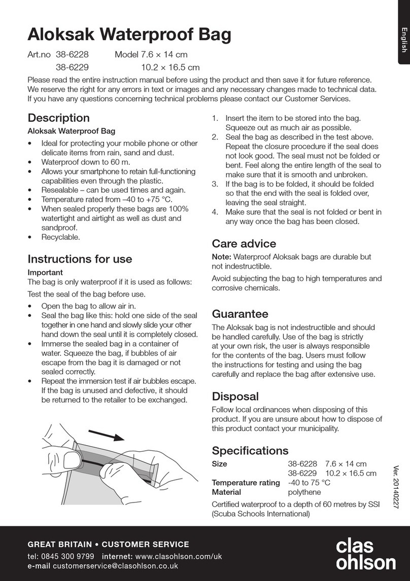 Clas Ohlson Aloksak instruction manual
