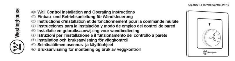 Westinghouse GS-MULTI-Fan-Wall Control-WH10 Wall Control Installation and Operating Instructions