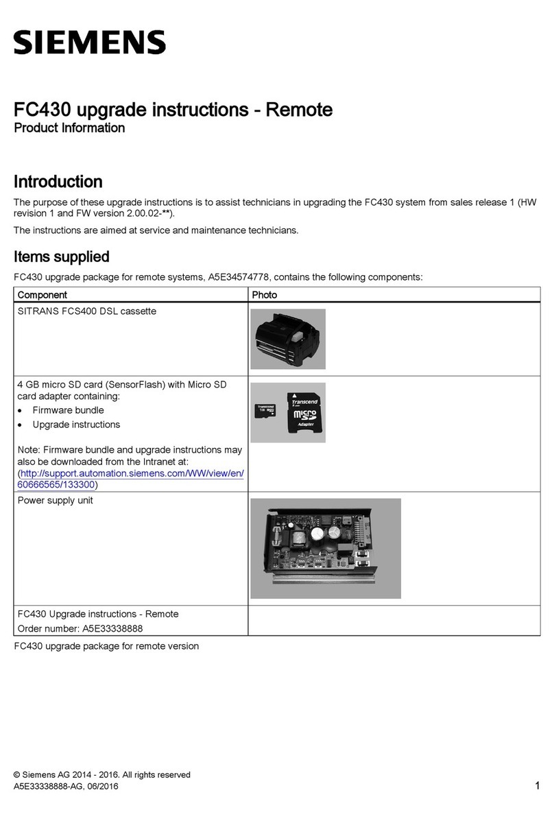 Siemens SITRANS FC430 Quick start guide