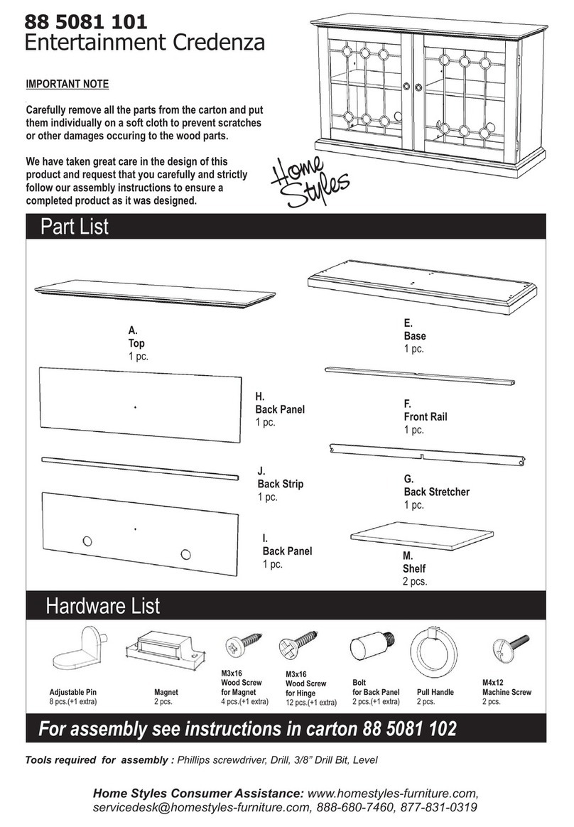 Home Styles 88 5081 101 Assembly instructions Home Styles 88 5081 101 Assembly instructions