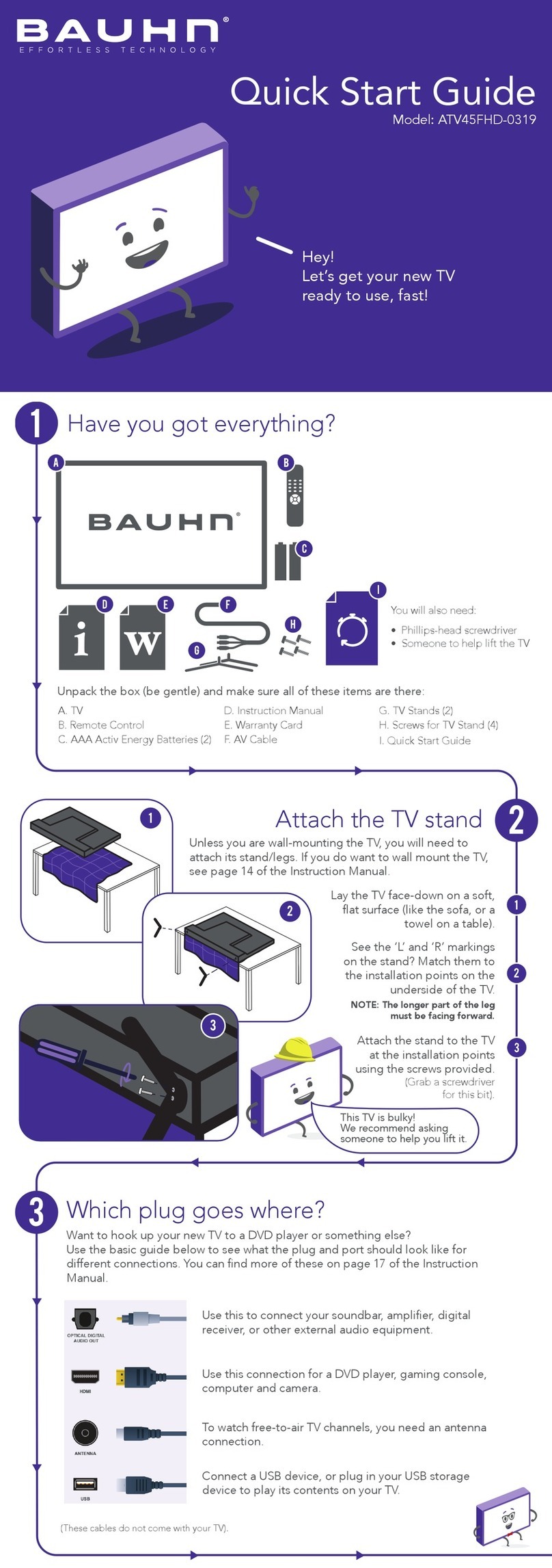 Bauhn ATV45FHD-0319 User manual Bauhn ATV45FHD-0319 User manual