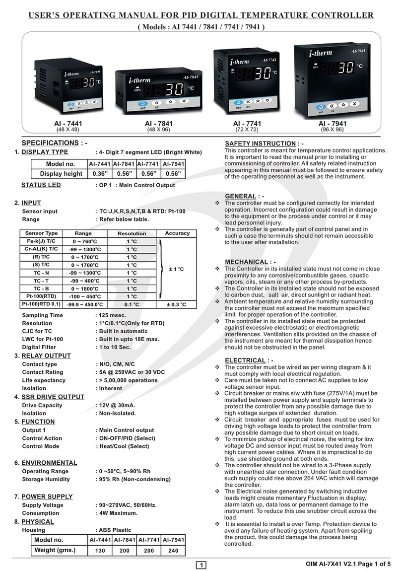 i-therm AI-7441 Operation instructions