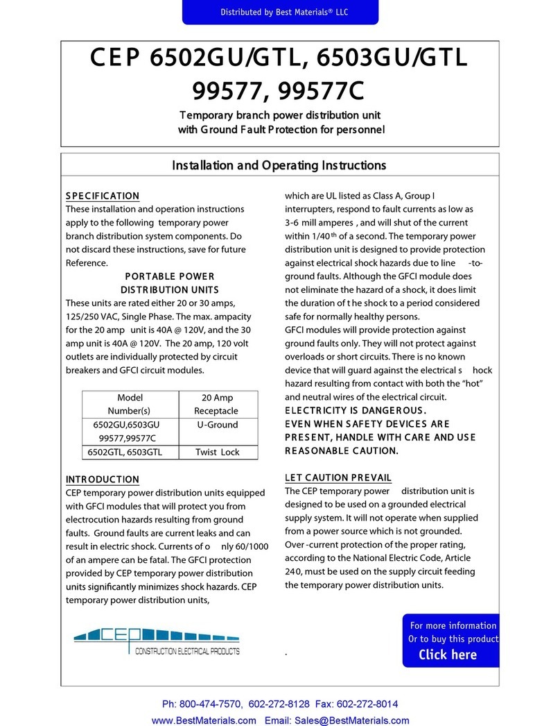 CEP 6502GU Installation and operating instructions CEP 6502GU Installation and operating instructions