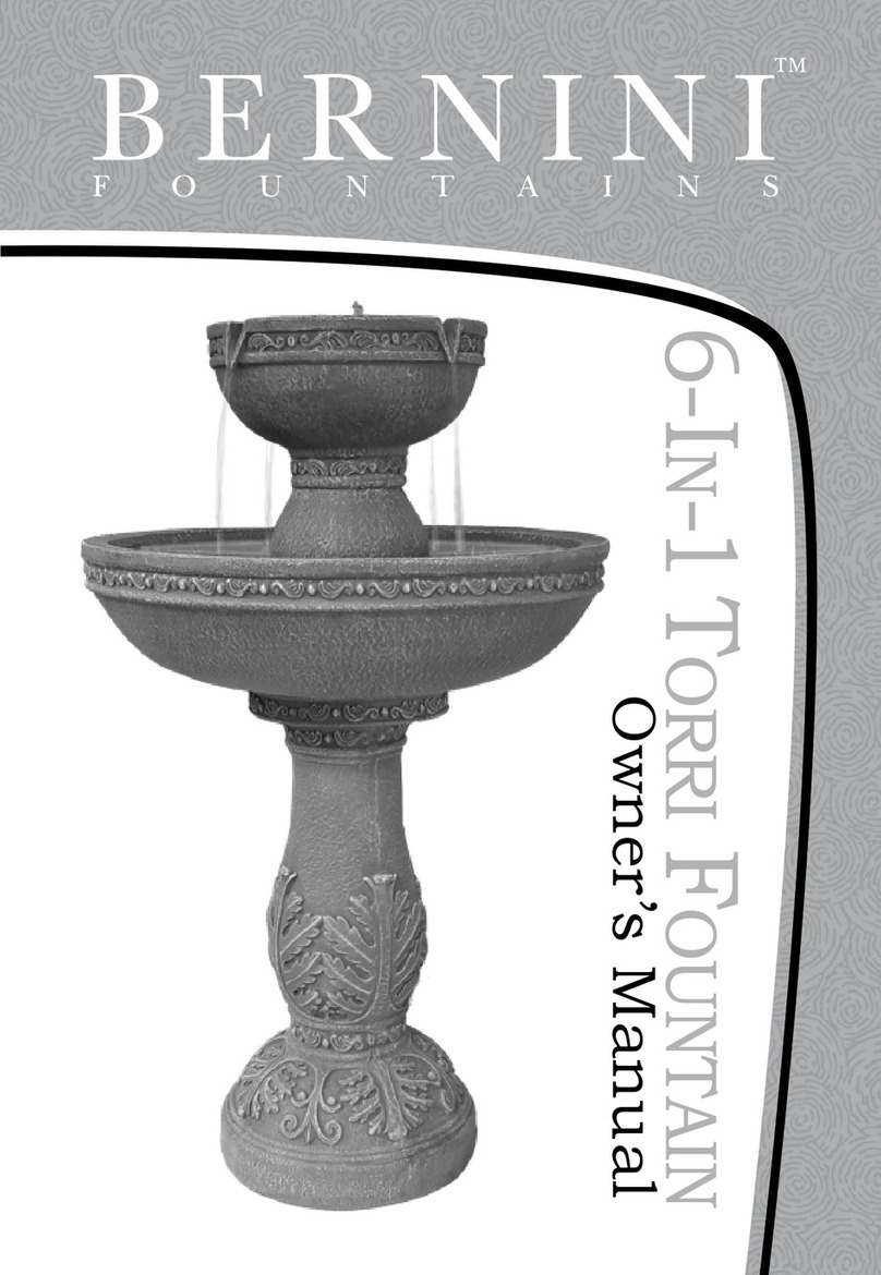 Bernini 6-in-1 Torri Fountain owner's manual Bernini 6-in-1 Torri Fountain owner's manual