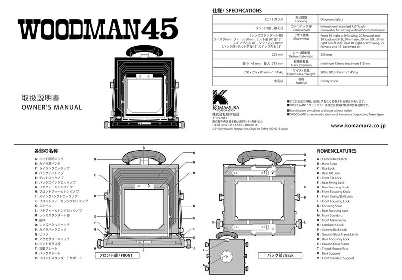 komamura WOODMAN45 owner's manual komamura WOODMAN45 owner's manual