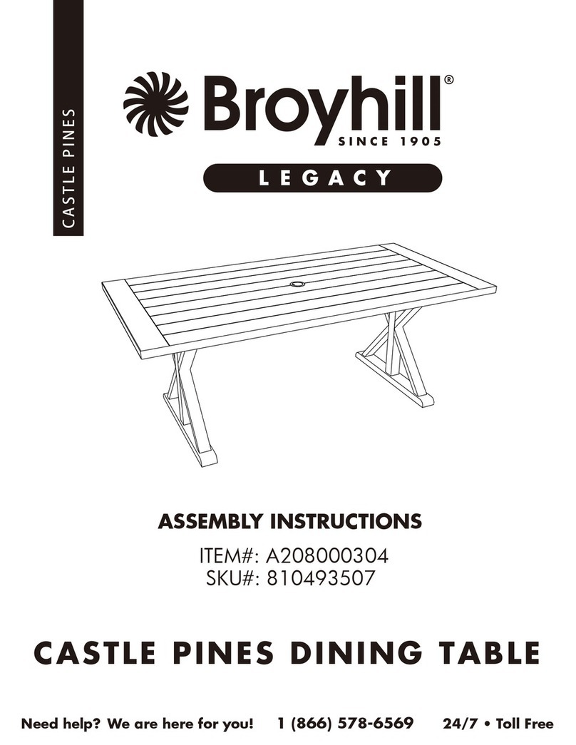 Broyhill Legacy Castle Pines Dining Table Assembly instructions