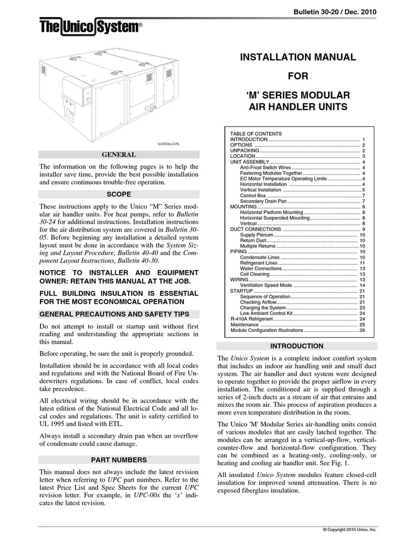 Unico M Series User manual