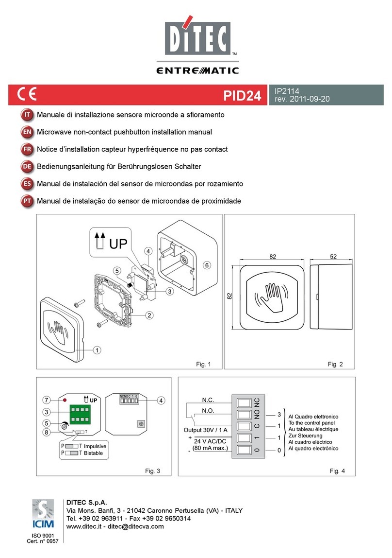 DITEC Entrematic PID24 installation manual