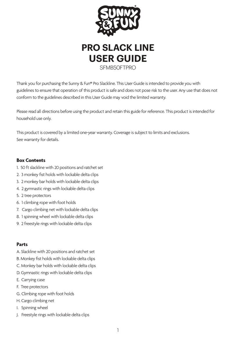 Sunny & Fun PRO SLACKLINE user guide Sunny & Fun PRO SLACKLINE user guide