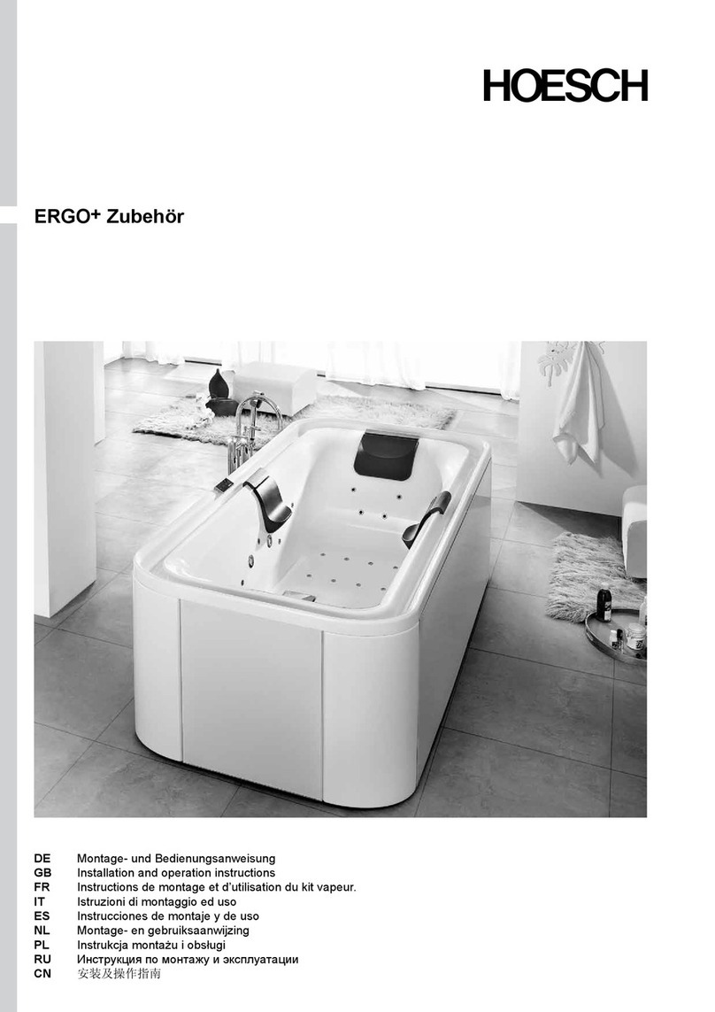HOESCH ERGO+ 697700 Installation and operation instructions