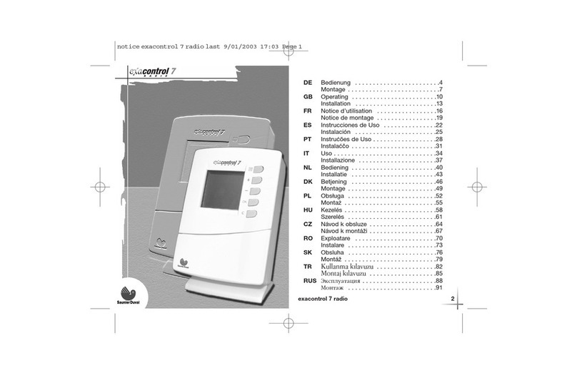 Saunier Duval Exacontrol 7 radio manual