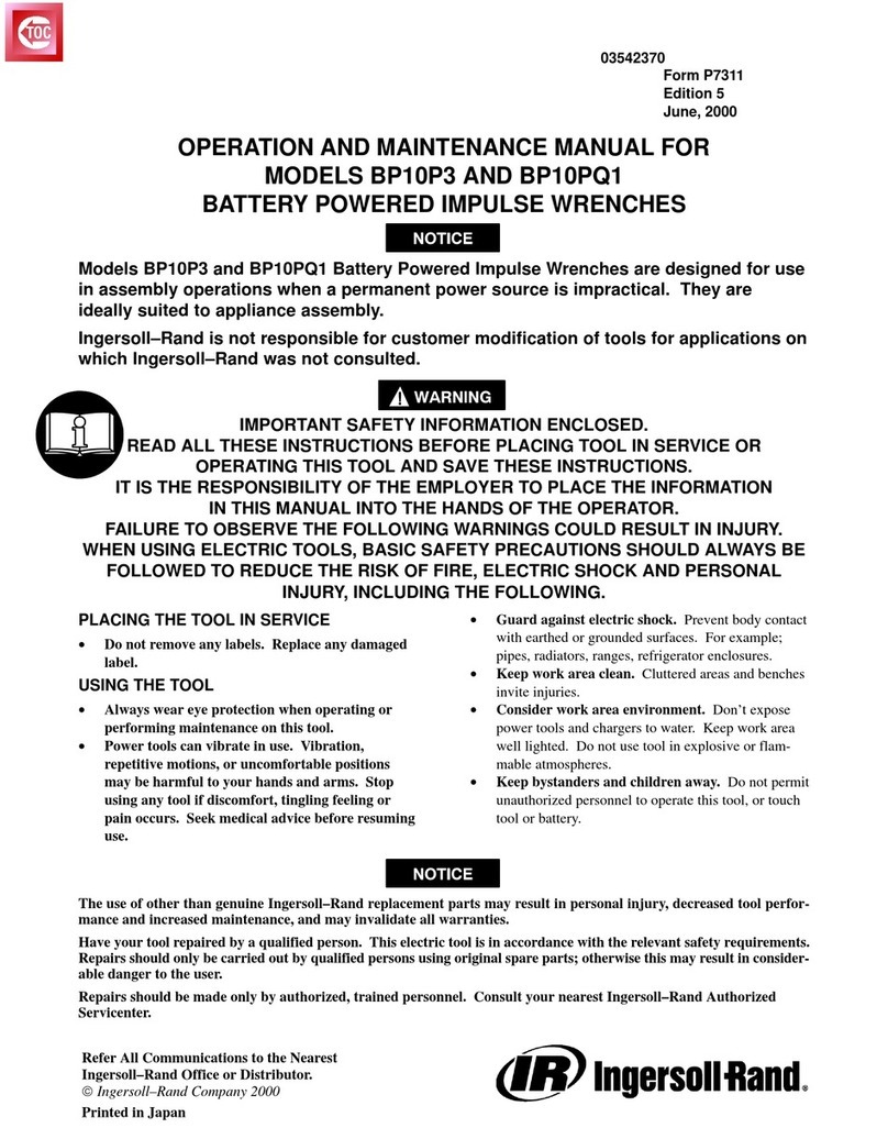 Ingersoll-Rand BP10P3 User manual