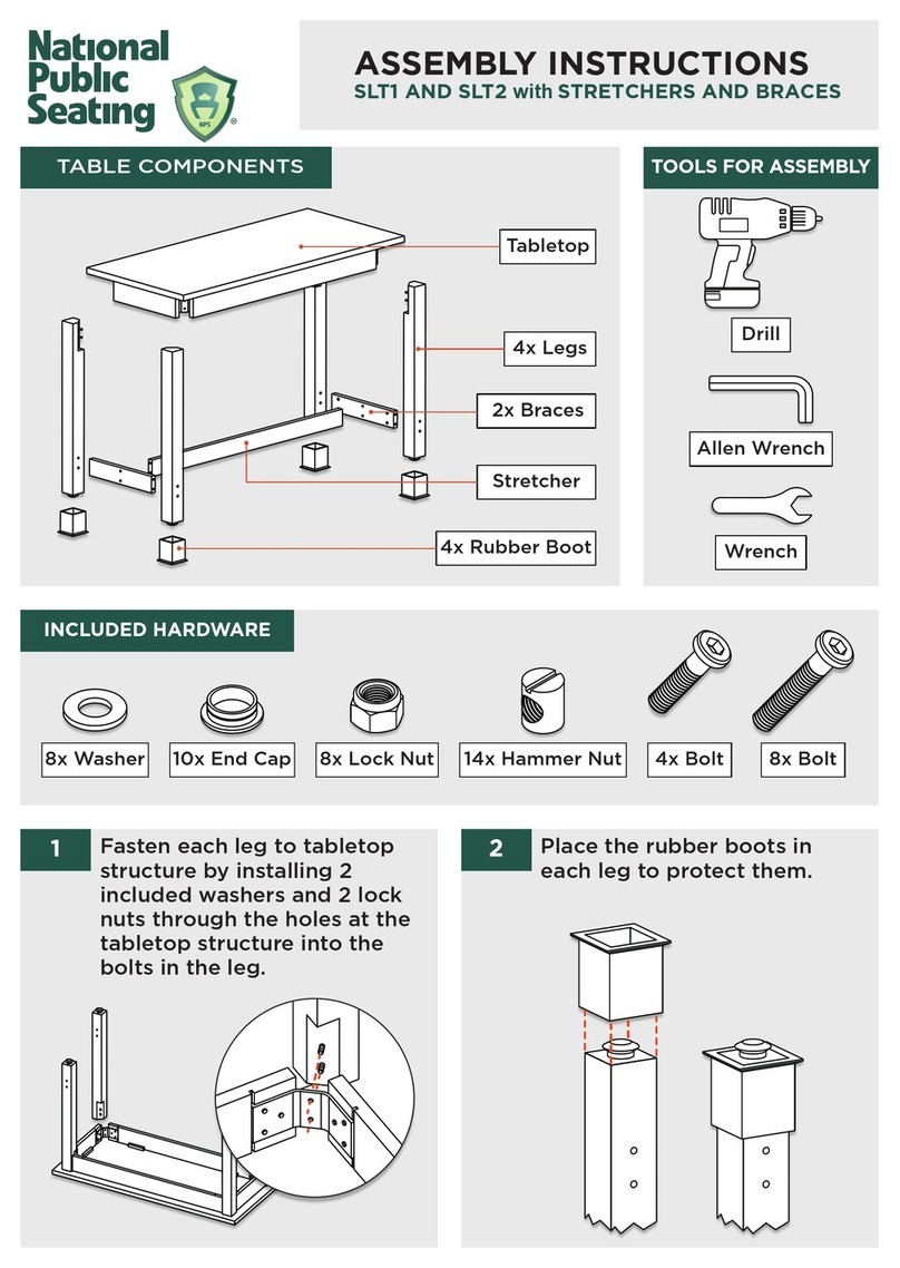 National Public Seating SLT1 User manual