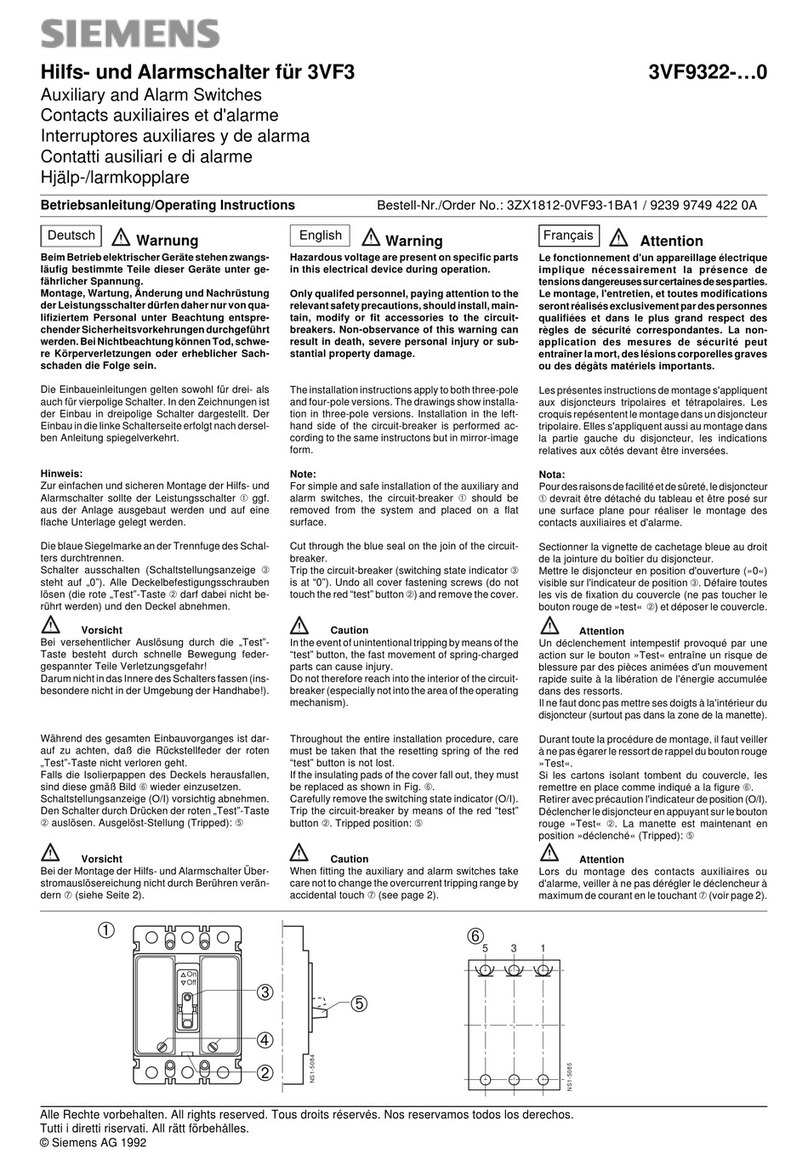 Siemens 3VF9322 0 Series User manual Siemens 3VF9322 0 Series User manual