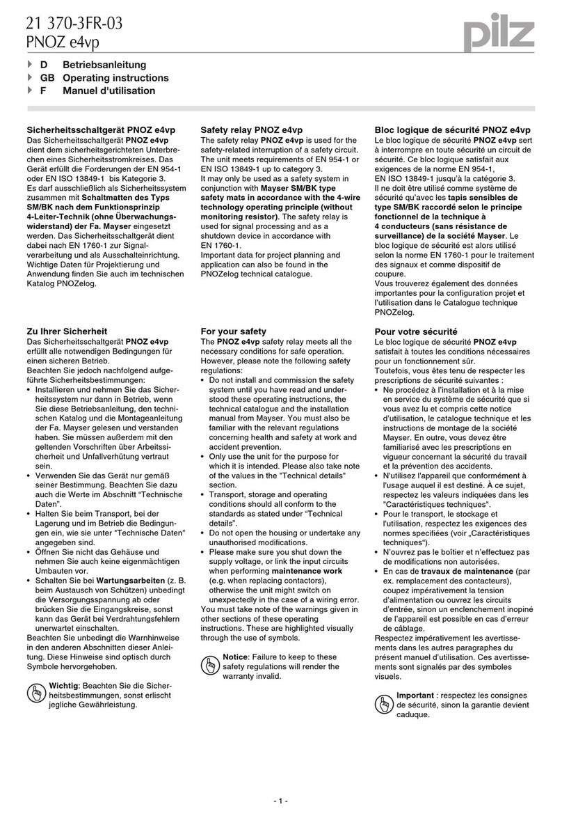 Pilz PNOZ e4vp operating instructions