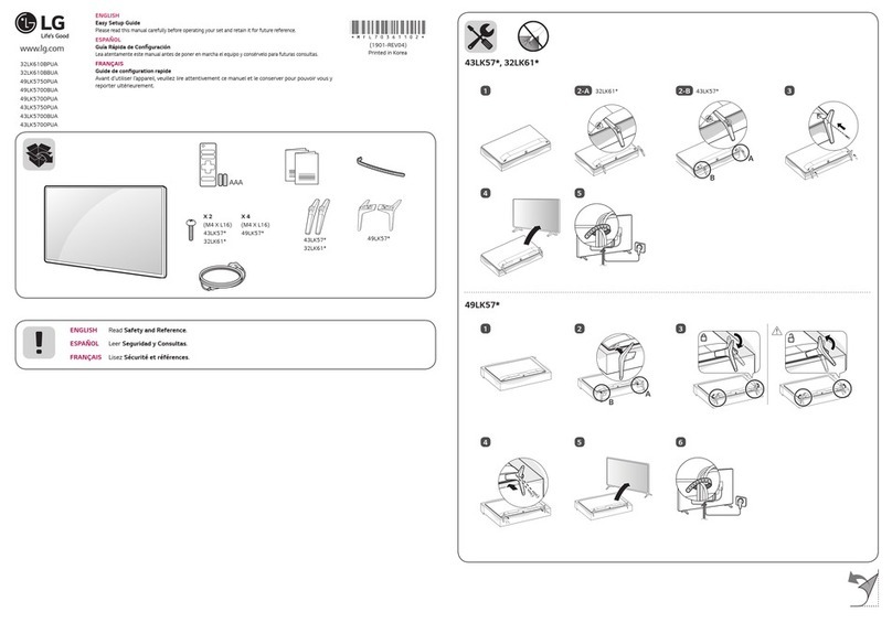 LG 32LK610BPUA Quick start guide
