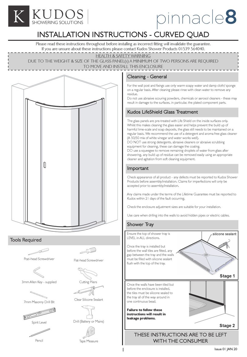 KUDOS pinnacle 8 CURVED QUAD installation instructions