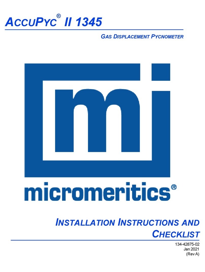 Micromeritics ACCUPYC II 1345 Series User manual
