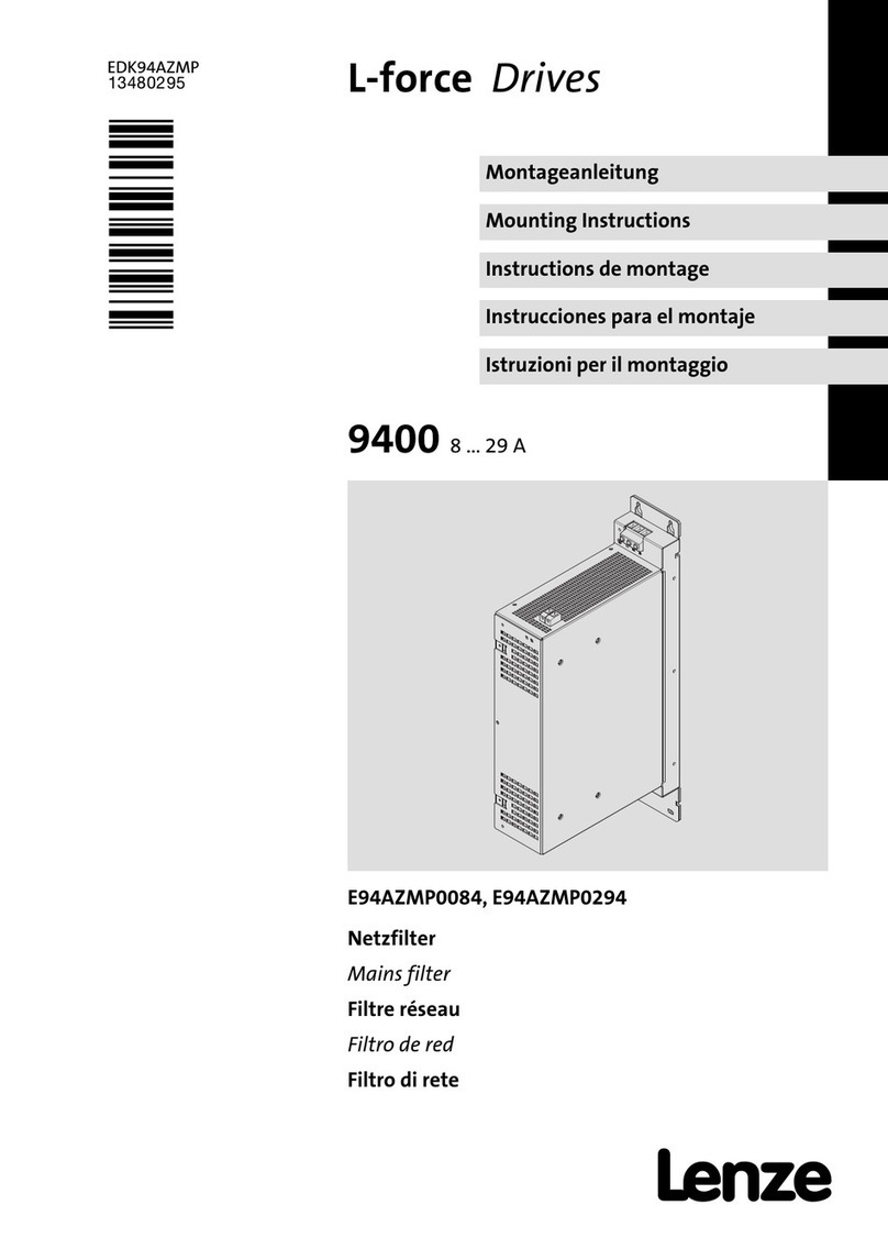 Lenze E94AZMP0084 Mounting instructions Lenze E94AZMP0084 Mounting instructions
