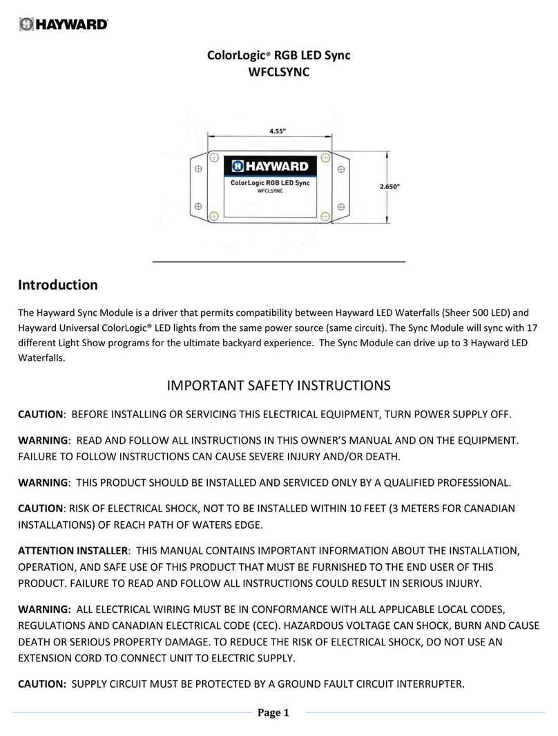 Hayward ColorLogic WFCLSYNC manual