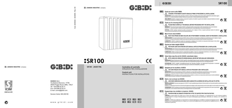 Bandini Industrie GI.BI.DI. SR100 Instructions for installations