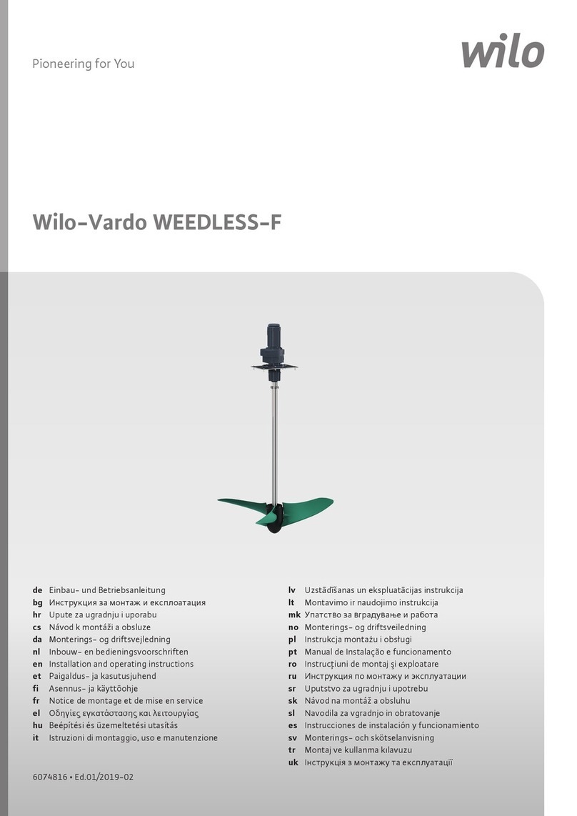Wilo Vardo WEEDLESS-F Installation and operating instructions Wilo Vardo WEEDLESS-F Installation and operating instructions