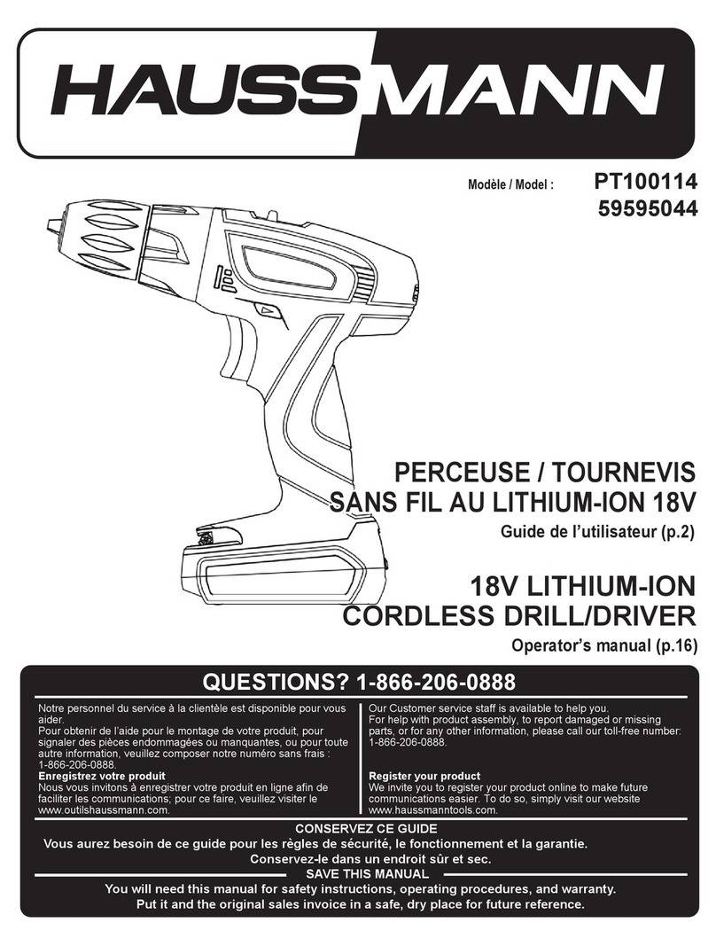 Haussmann PT100114 Operator's manual