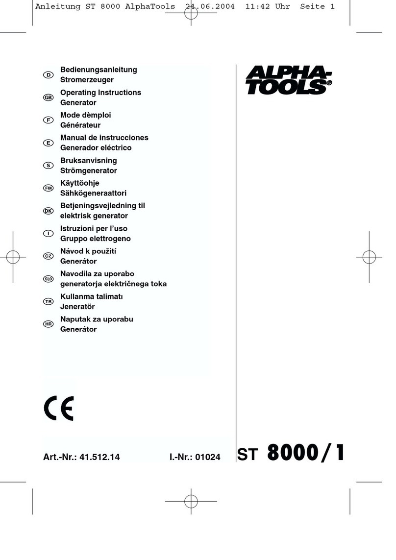 Alpha tools ST 8000/1 operating instructions