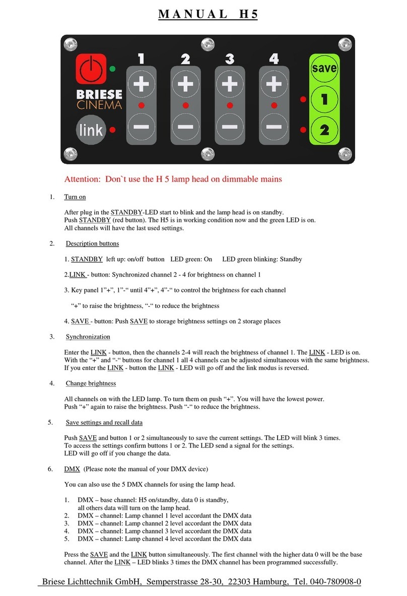 Briese Cinema H5 manual
