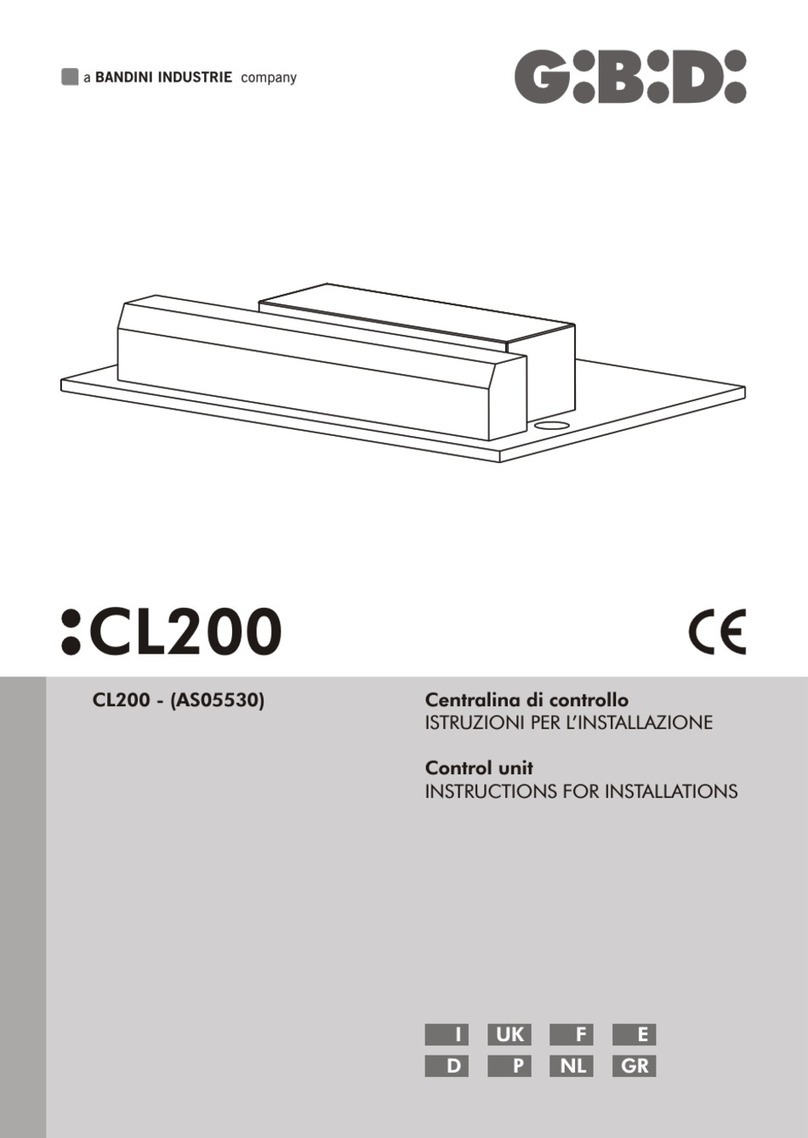 Bandini Industrie GiBiDi CL200 Instructions for installations Bandini Industrie GiBiDi CL200 Instructions for installations