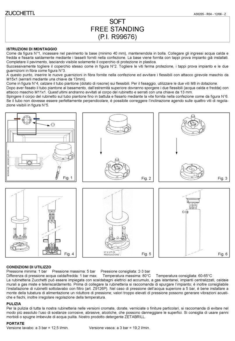 ZUCCHETTI SOFT R99676 Assembly instructions