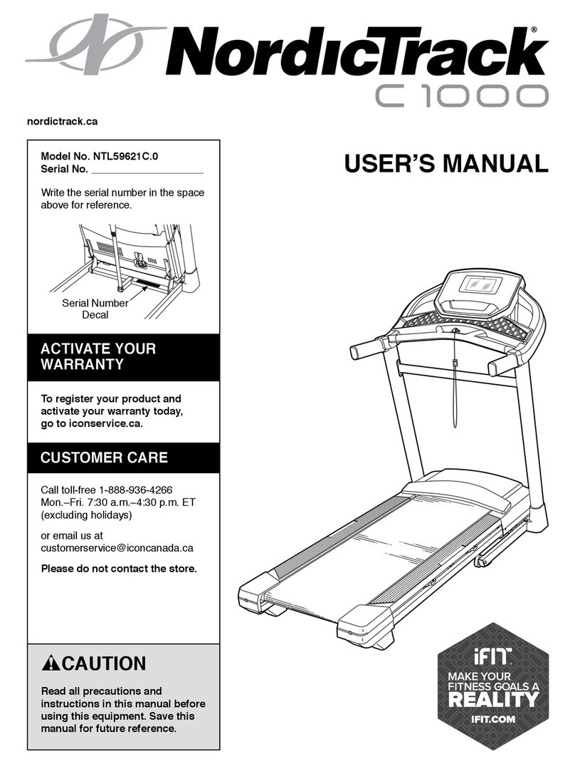 ICON NordicTrack C 1000 User manual