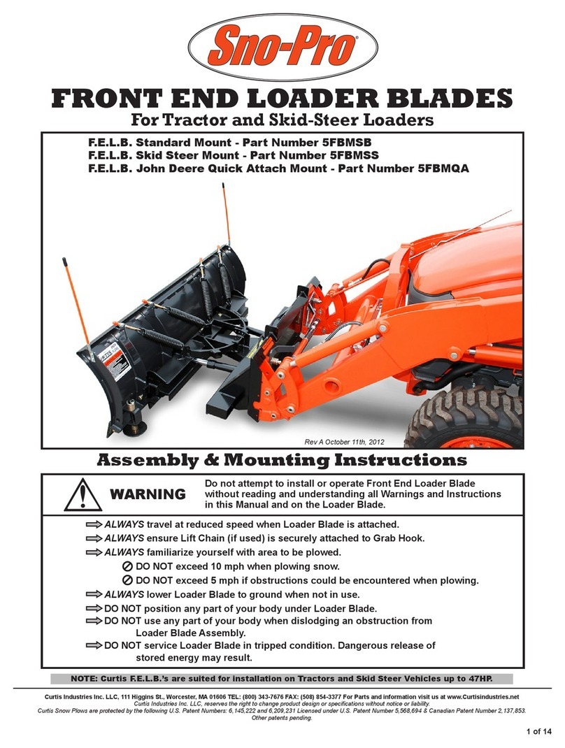 Curtis Sno-Pro 5FBMSB Assembly/mounting instructions